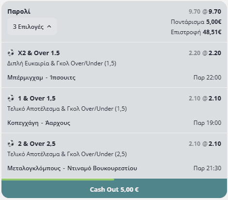 Οι 3 Επιλογές μας για Γκολ & Σημεία