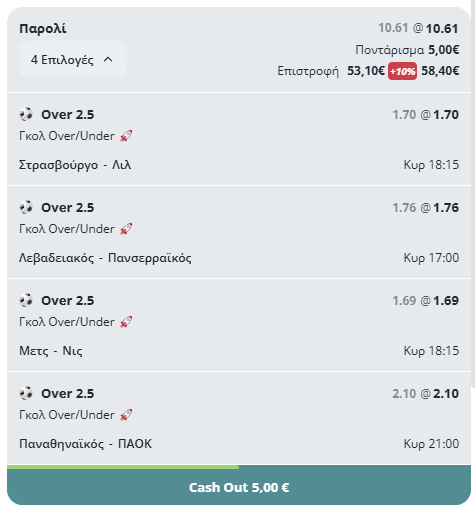 «Βροχή» από Γκολ! Αυτές είναι οι 4 «Χρυσές» Επιλογές Over 2.5 για το Ταμείο της Κυριακής