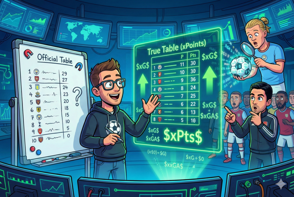 Premier League 2025-26: Η Βαθμολογία της «Αλήθειας» – Όταν τα xPoints Αποκαλύπτουν την Πραγματικότητα